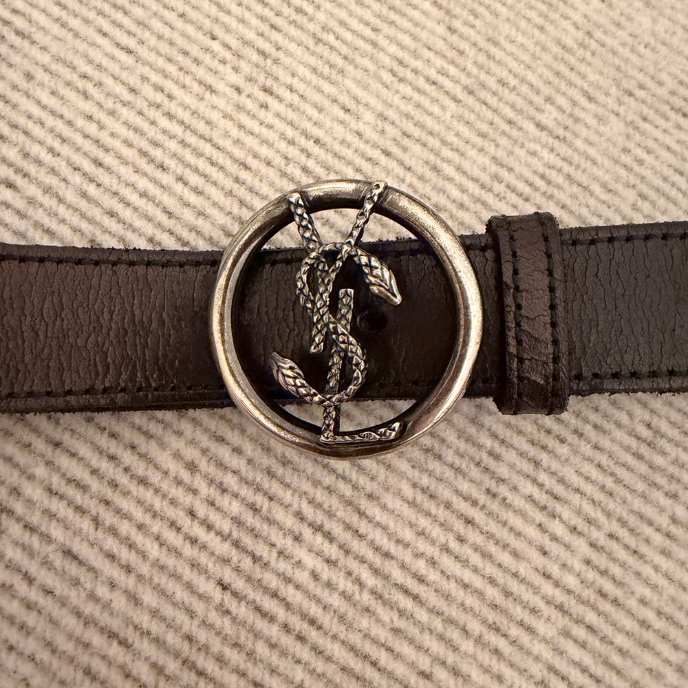 Saint Laurent Logo Belt